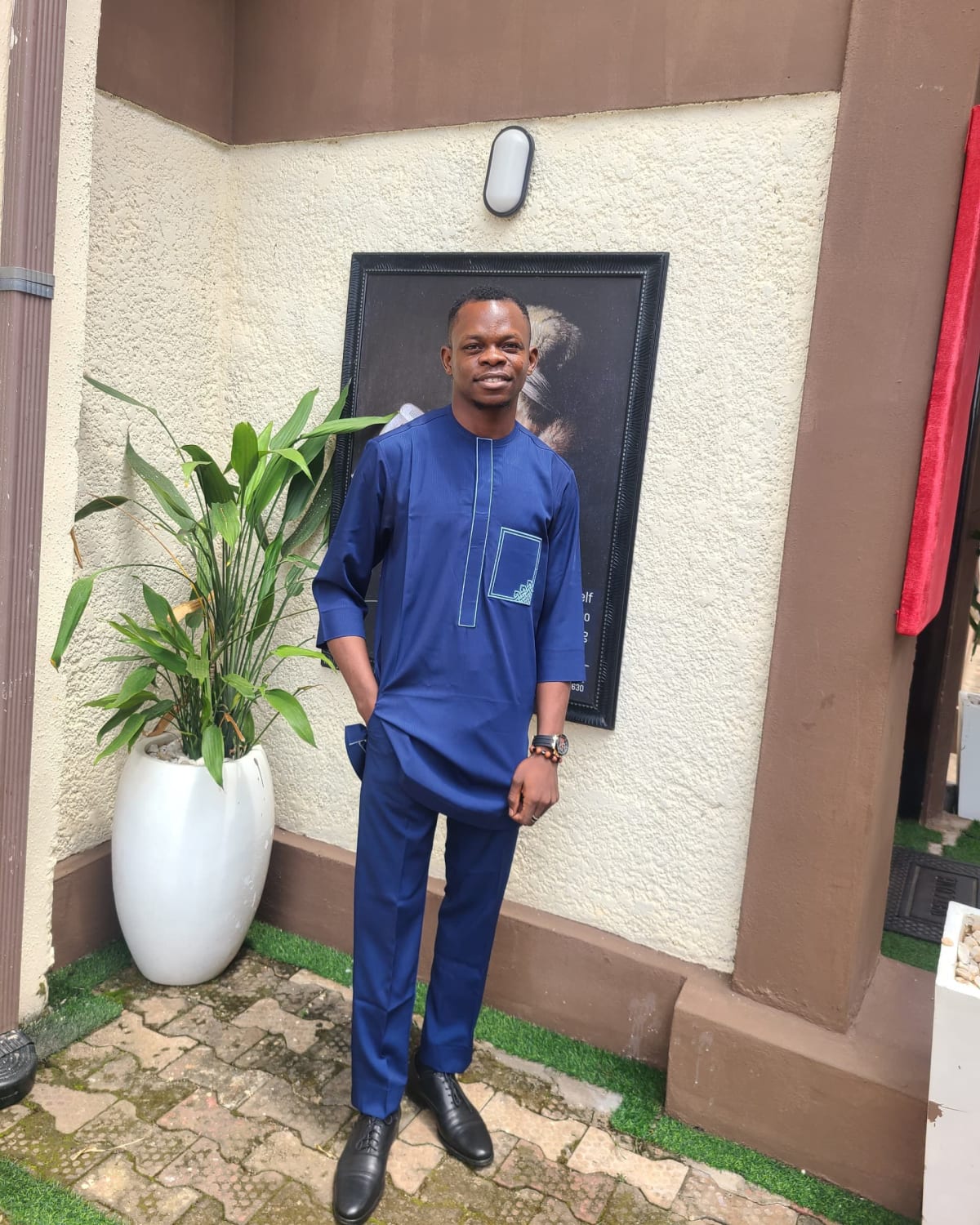 WB navy blue kaftan