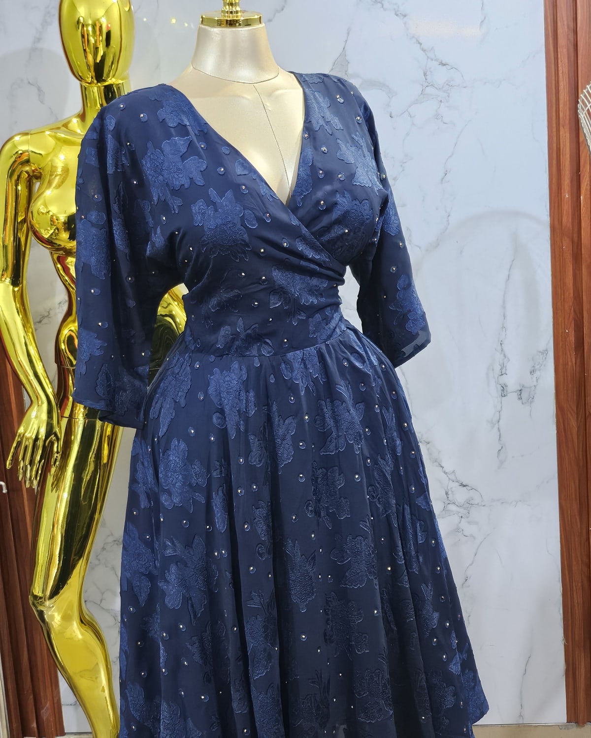 Wrap flare dress
