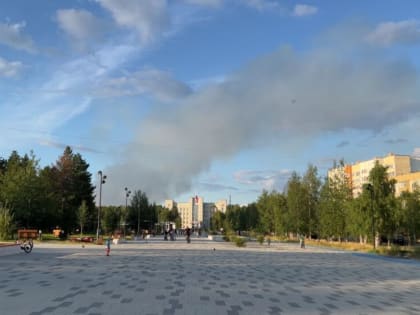 В Ноябрьске дым от горящего полигона ТБО дотянулся до города