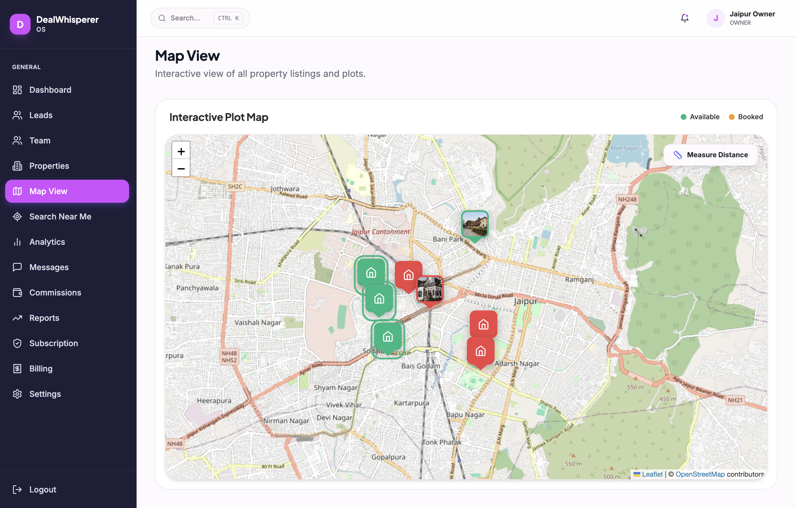 PropertySales OS Interactive Property Map Preview