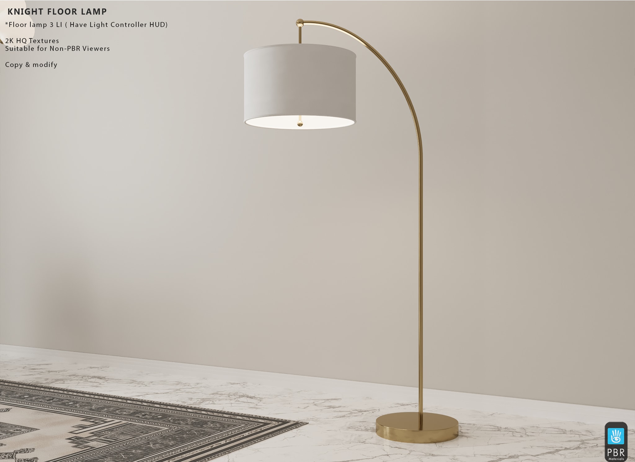 Knight Floorlamp 3 LI