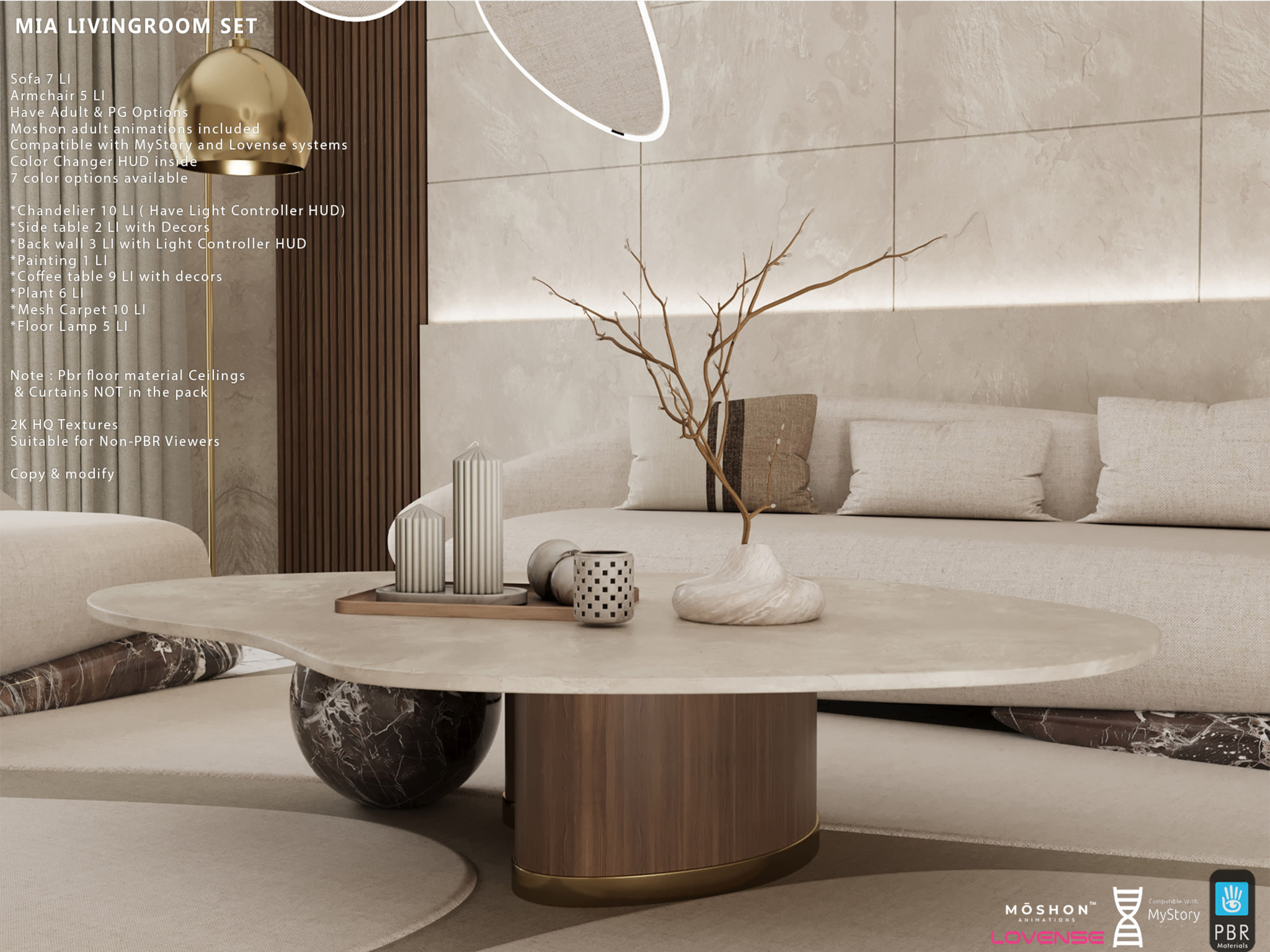 Mia Livingroom Set PG 2