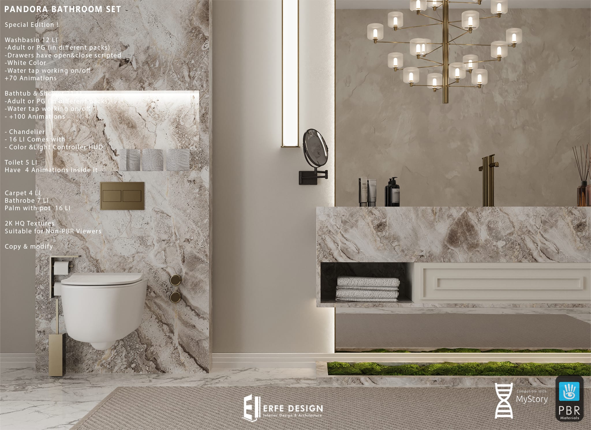 Pandora Bathroom Set PG 3