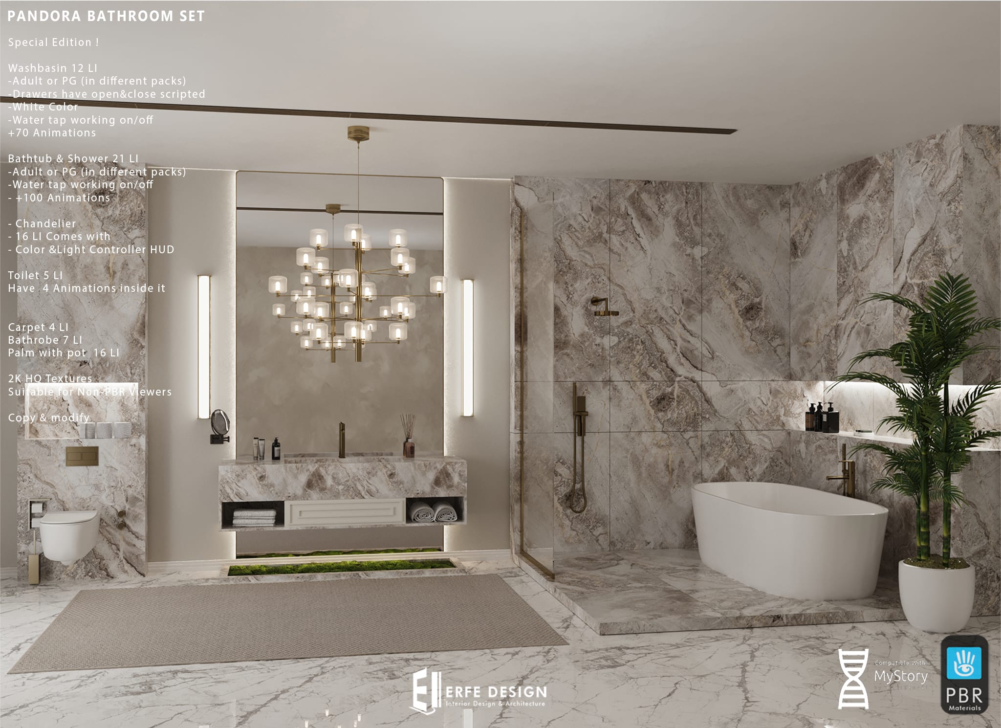 Pandora Bathroom Set PG 2