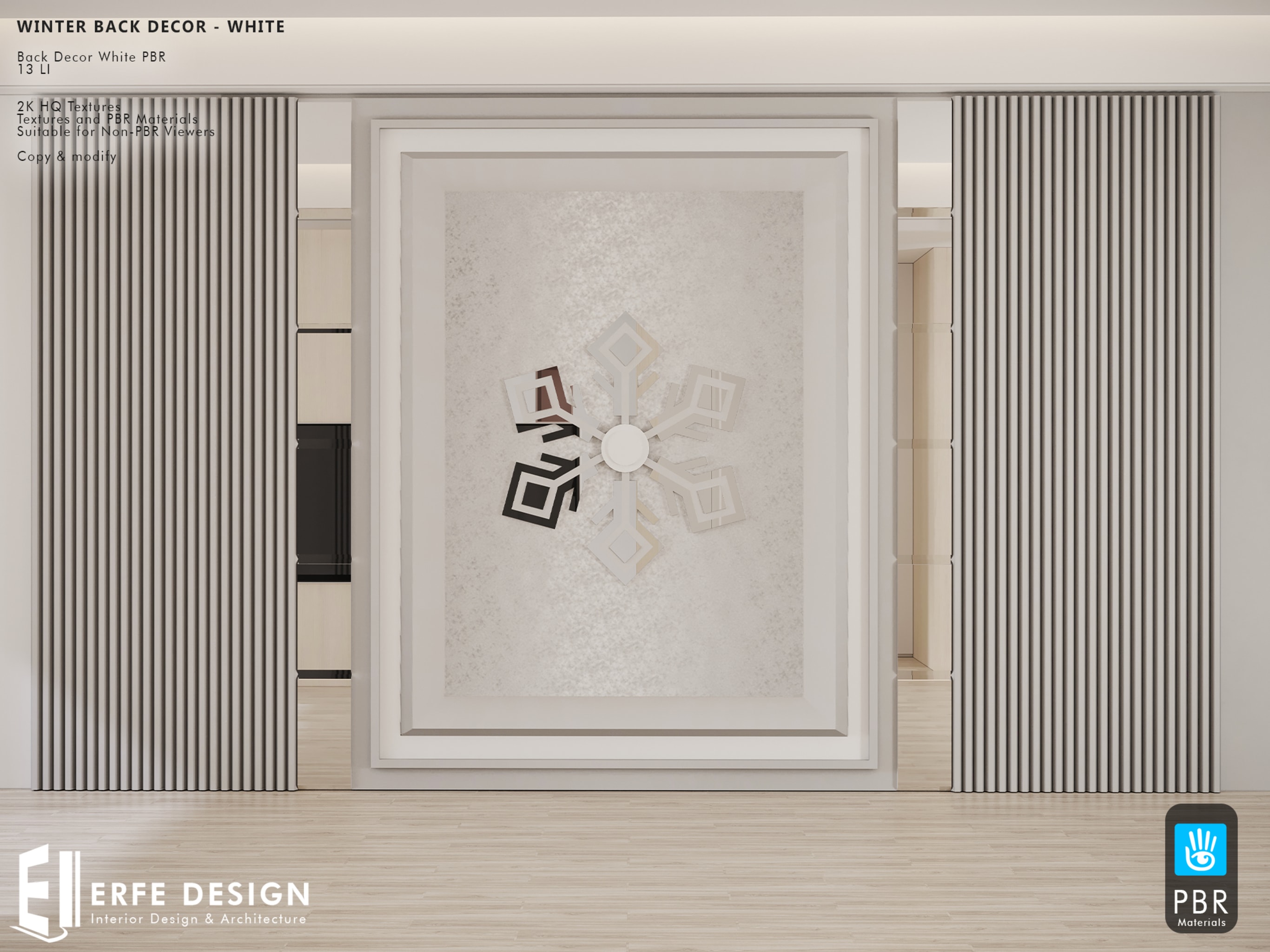 Winter Back Wall White  13 LI PBR [Erfe Design] *