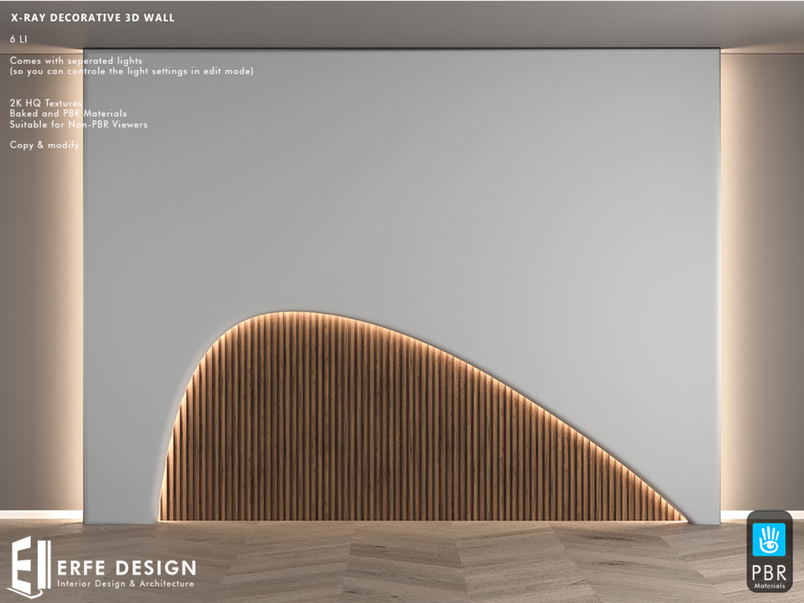 X-ray decorative wall 6 LI PBR[Erfe Design] *