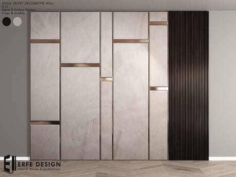 Gold velvet decorative wall 4 LI [Erfe Design] *