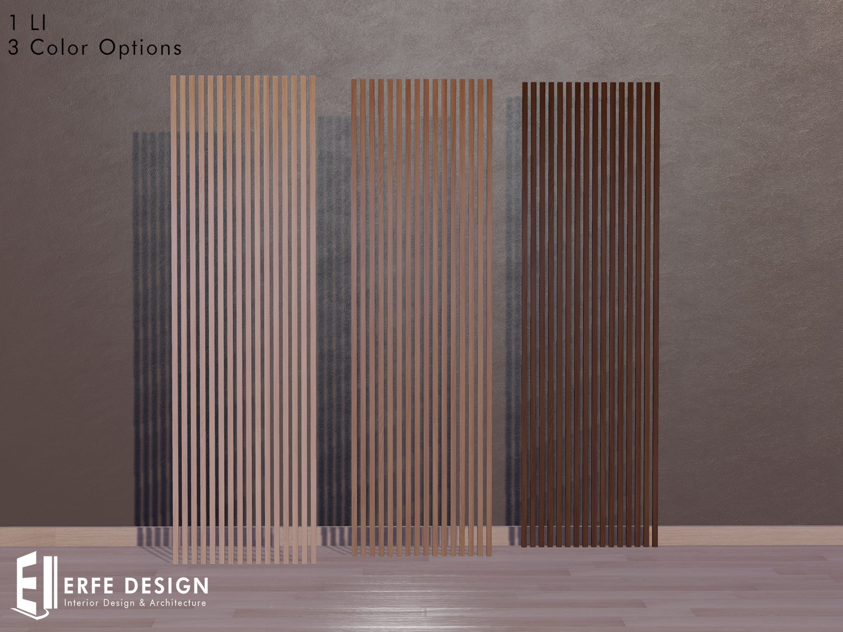 Swann Wall panel 3Wooden colors[Erfe Design] *