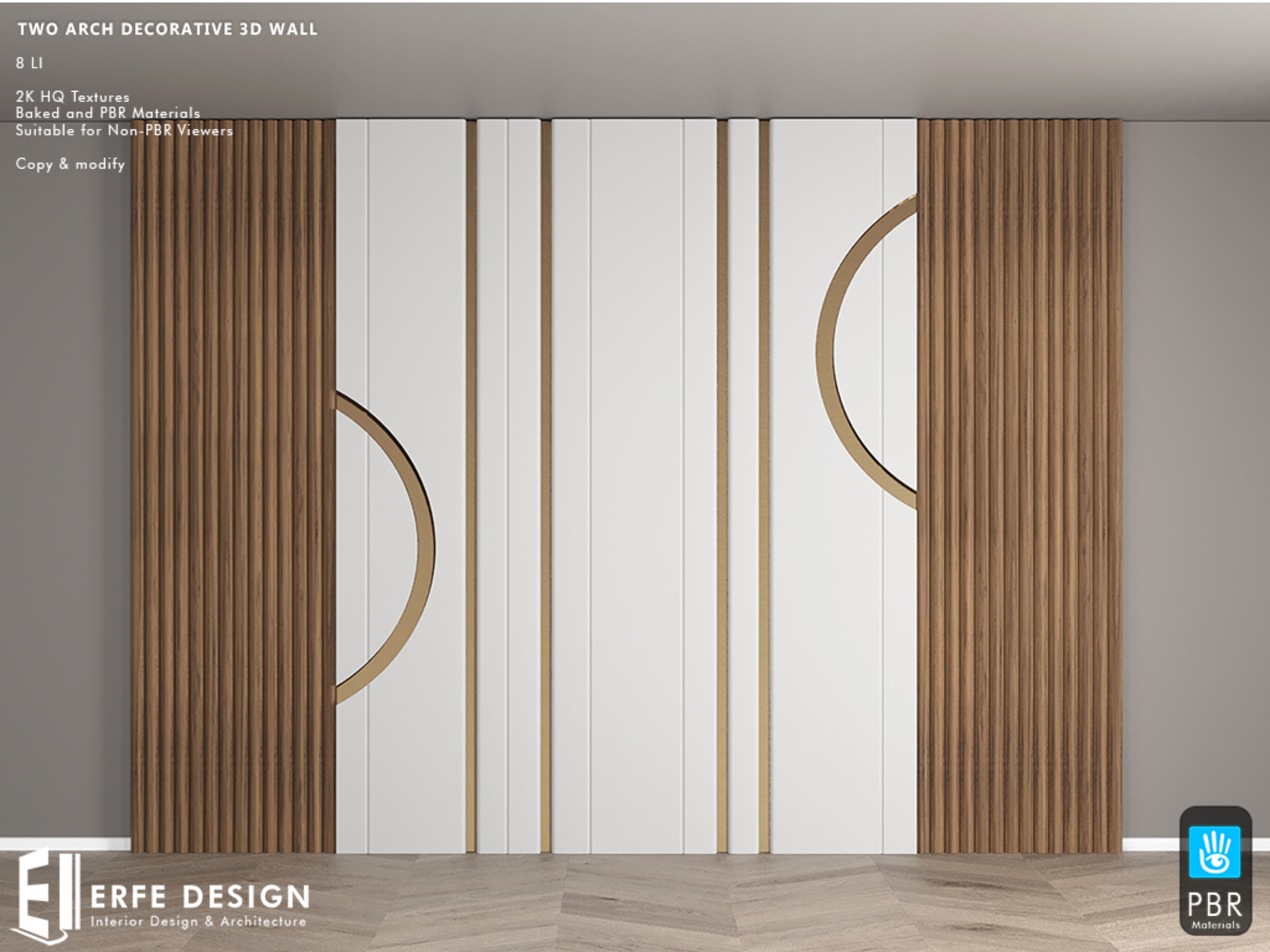 Two Arch Decorative 3D Wall 8 LI [Erfe Design] PACK