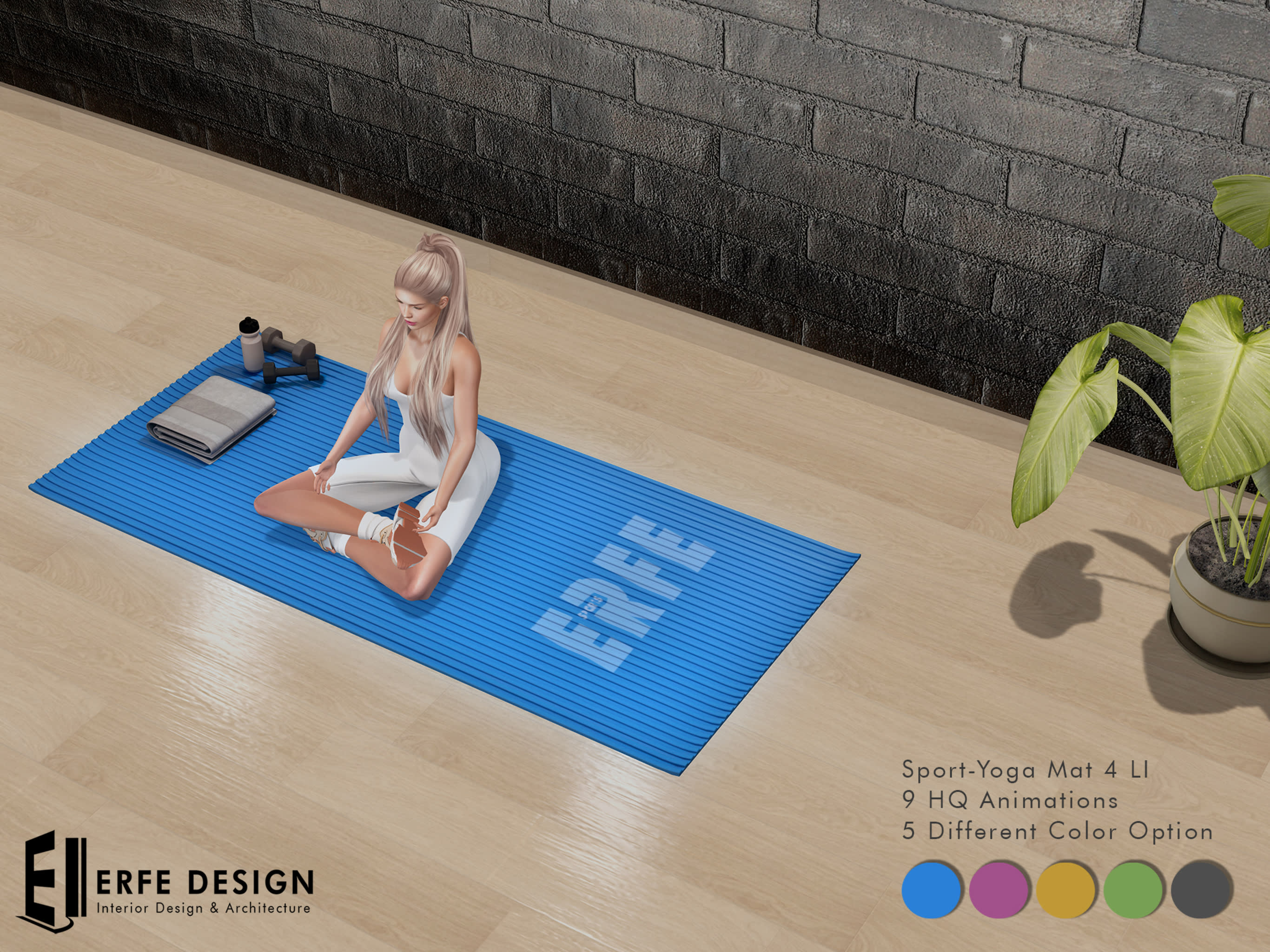 Yoga Sport Mat 4 LI 5-COLORED Fatpack [Erfe Design]*