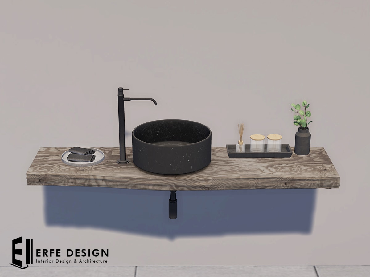 Single Wooden Sink 10 LI