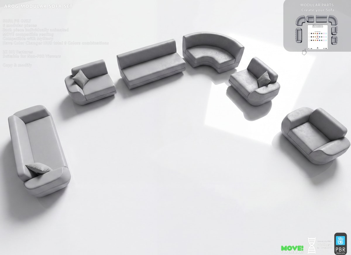 Arog Modular Sofa Set v2.0 PG ONLY