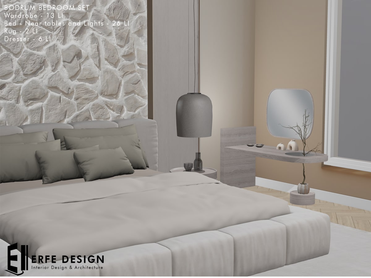 Bodrum Bedroom Set  Fatpack 40 LI  PACK 5
