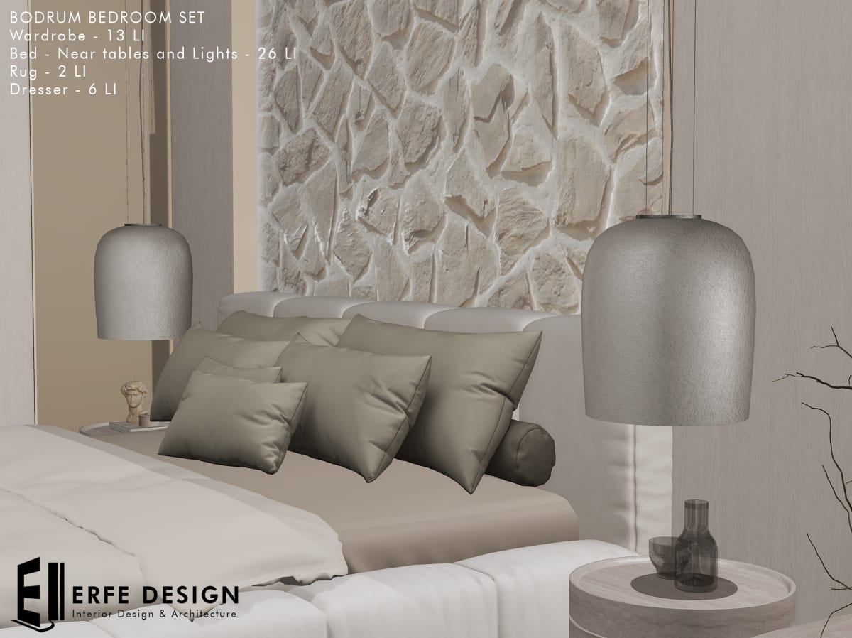 Bodrum Bedroom Set  Fatpack 40 LI  PACK 4