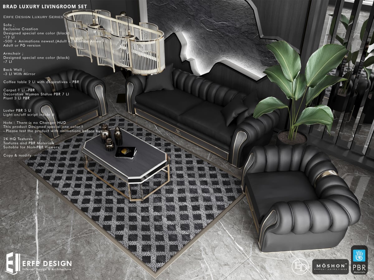 Brad Luxury Pbr Livingroom Set PG 3