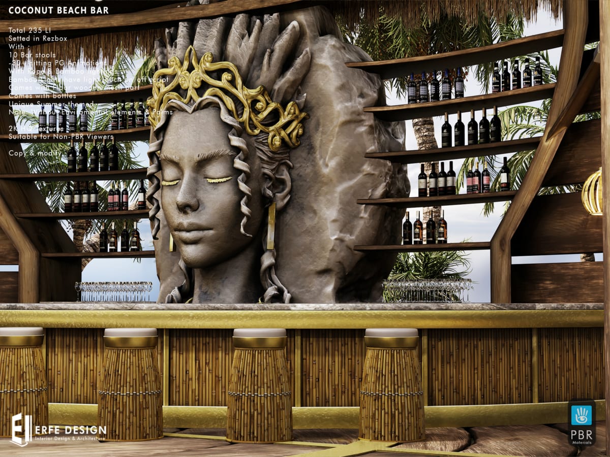 Coconut Beach Bar With Stage 235 LI PBR 4