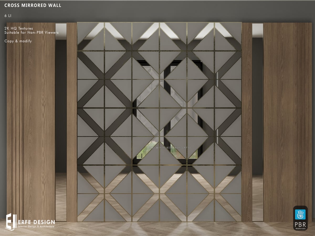 Cross Mirrored Wall 6 LI