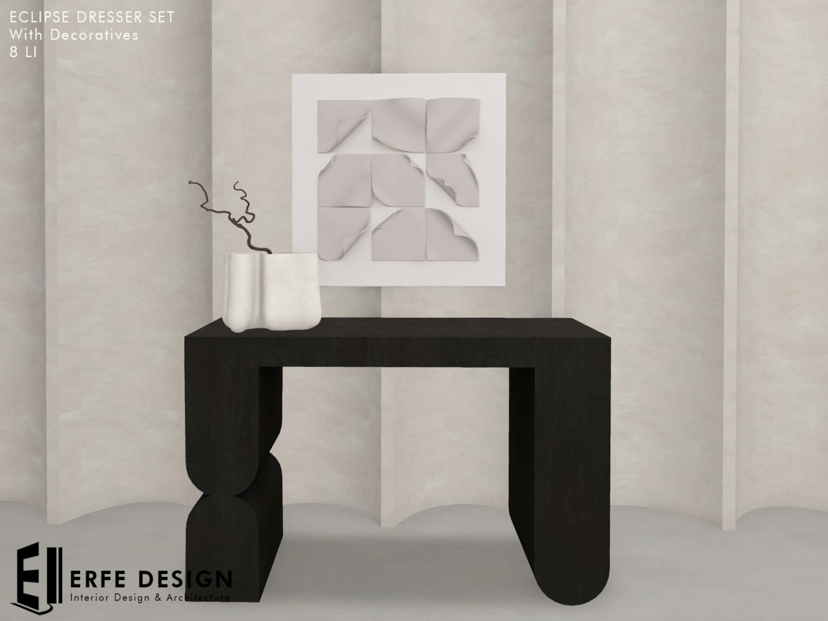 Eclipse Dresser set with decoratives 8 LI