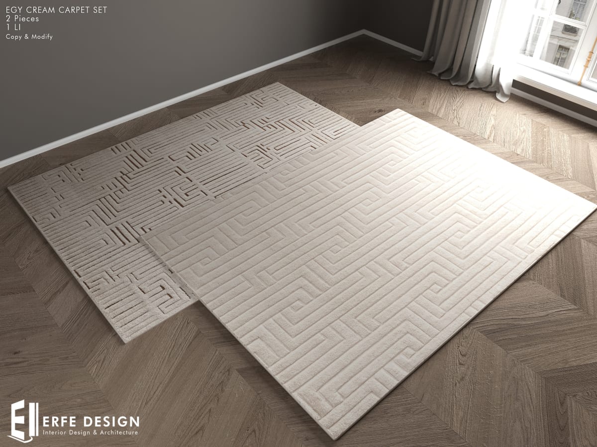 Egy Cream Carpet-2PCS 1 LI