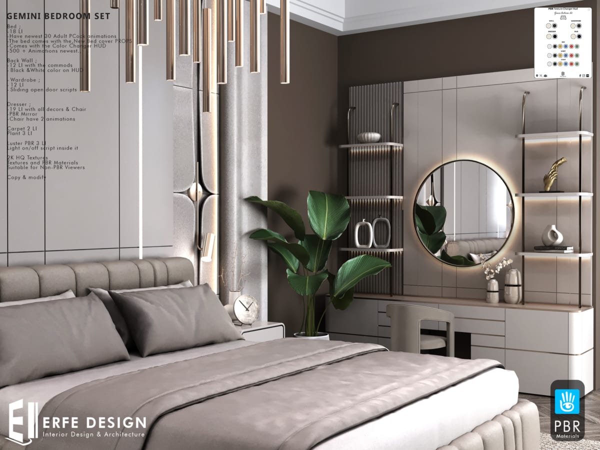 Gemini Bedroom Set Pg v.2.1  PBR 3