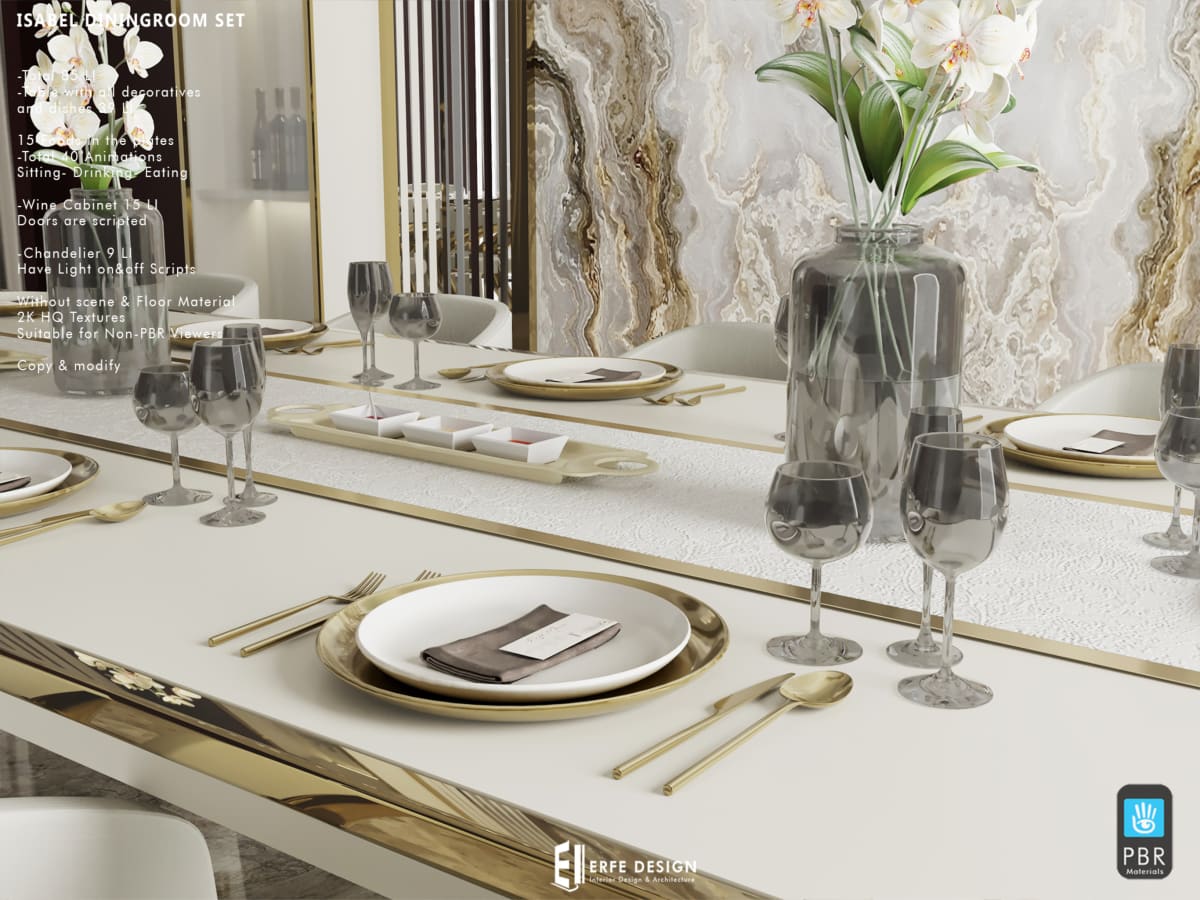 Isabel Diningroom Set 85 LI PBR 3