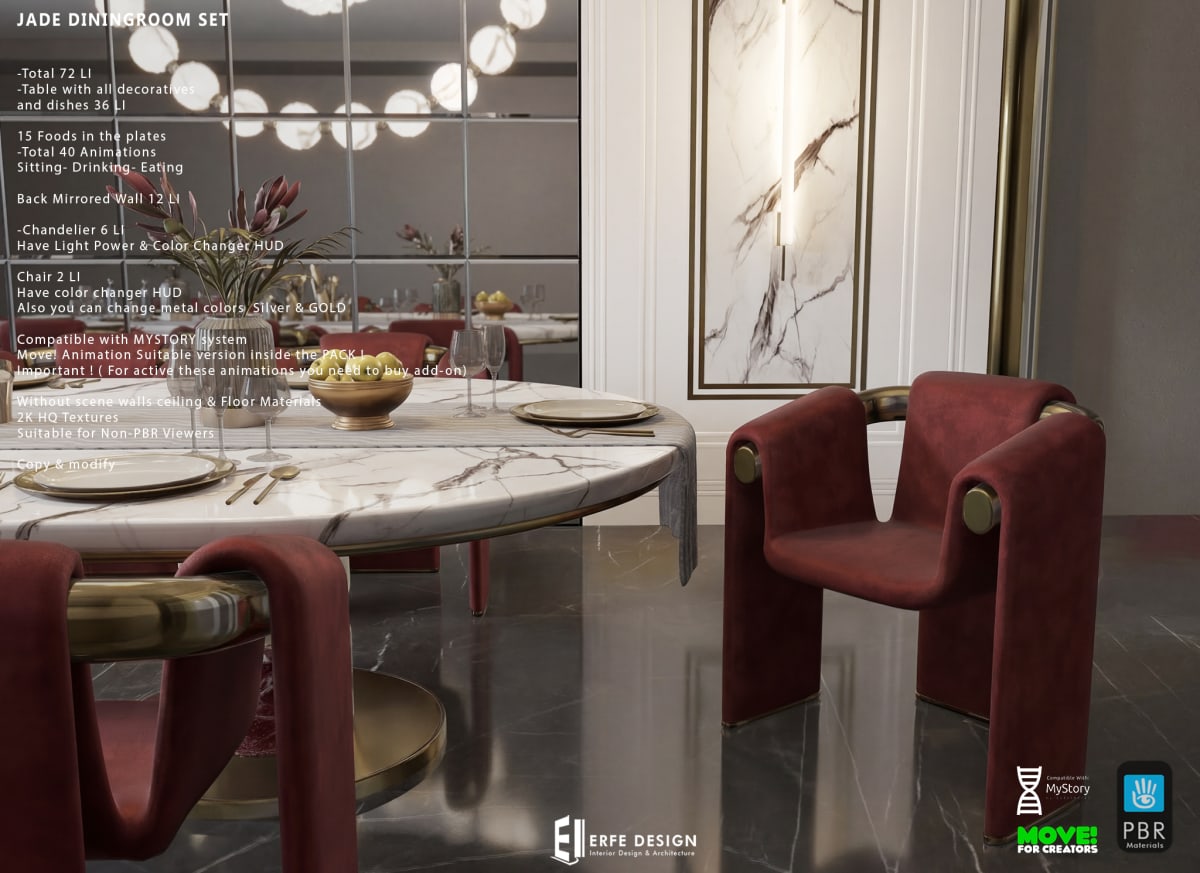 Jade Diningroom Set 72 LI PBR 4