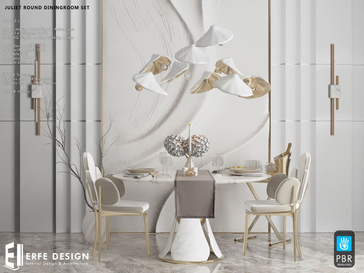 Juliet Diningroom Set 40 LI PBR