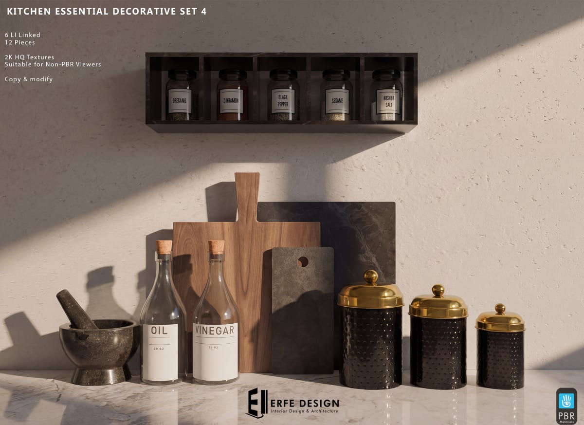 Kitchen Essential Decorative Set -4 7 LI