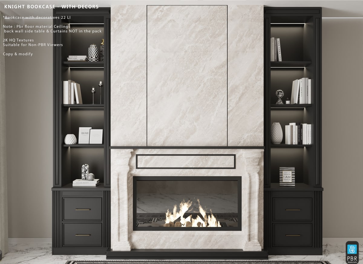 Knight Bookcase with Decoratives 22 LI