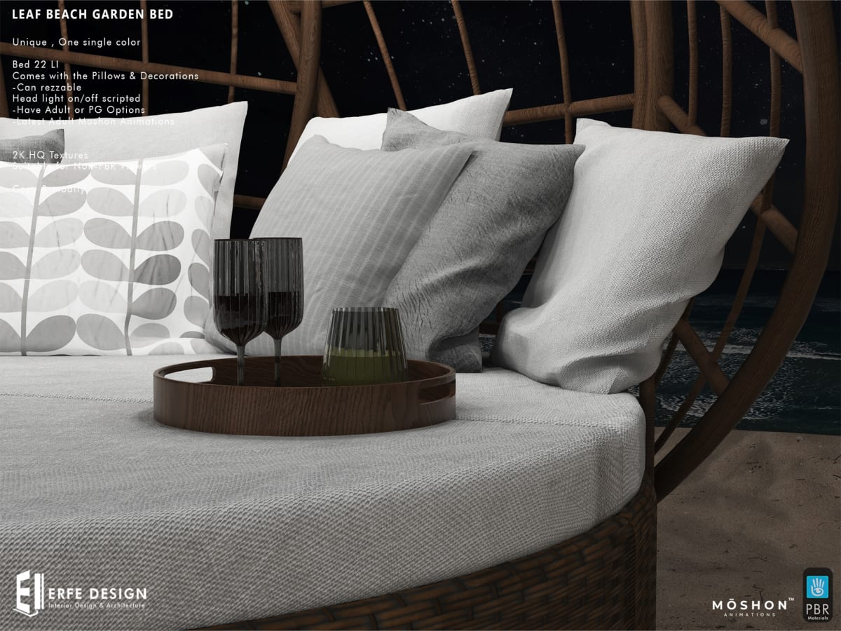 Leaf Garden Beach Bed PG PBR 3