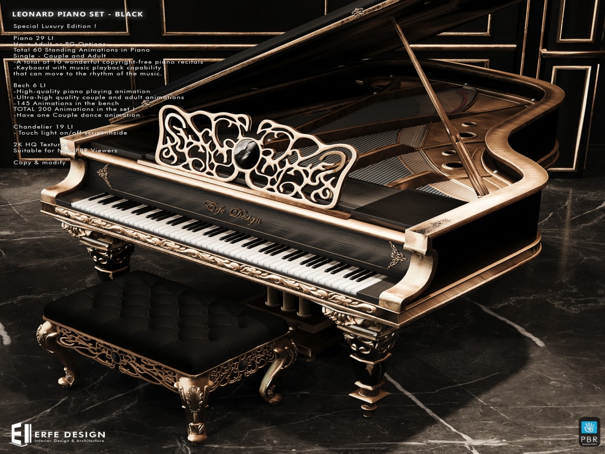 Leonard Piano Set Black PG 62 LI PBR 2