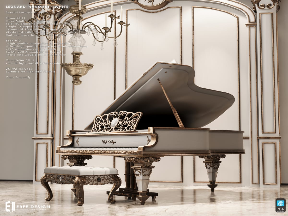 Leonard Piano Set White PG 62 LI PBR 2