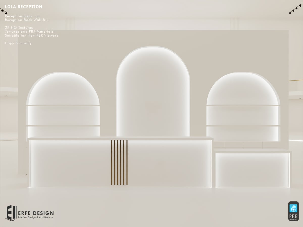 Lola Reception Desk 9 LI PBR