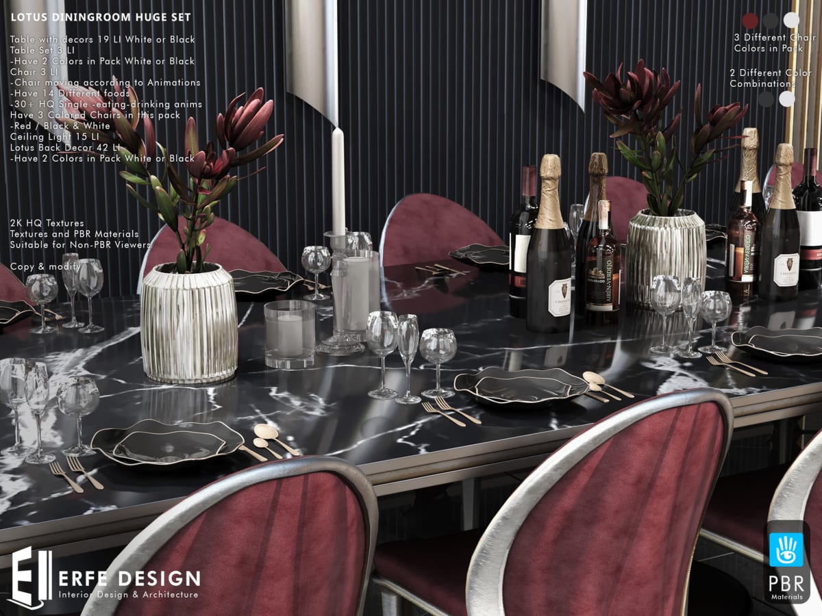 Lotus Diningroom HUGE Set PBR &amp; NonPBR 5