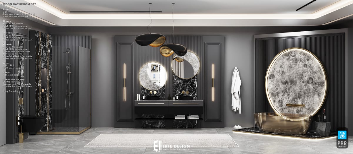 Moon Bathroom Set v2.0 PG