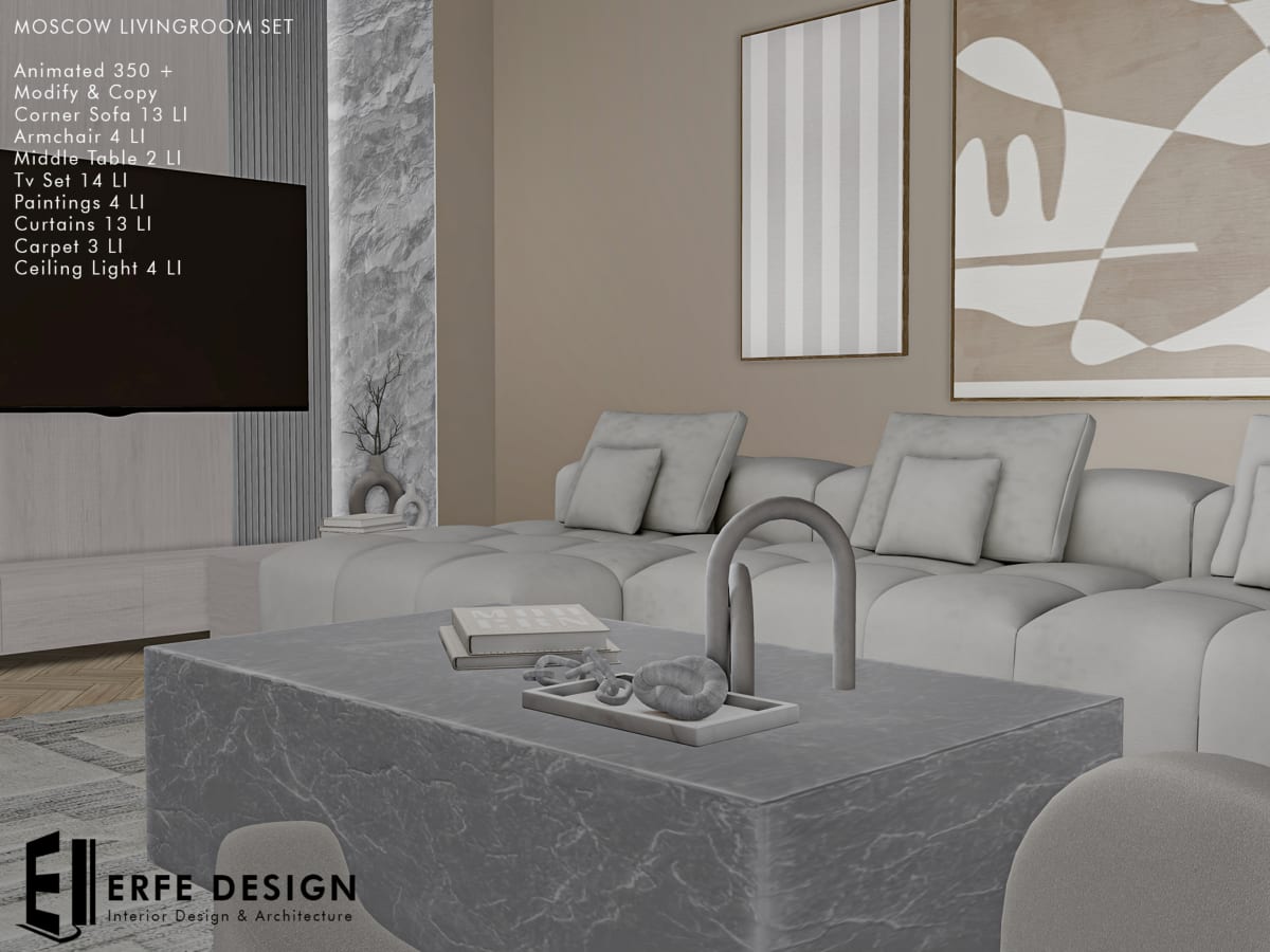 Moscow Livingroom Set PG 9pcs 3