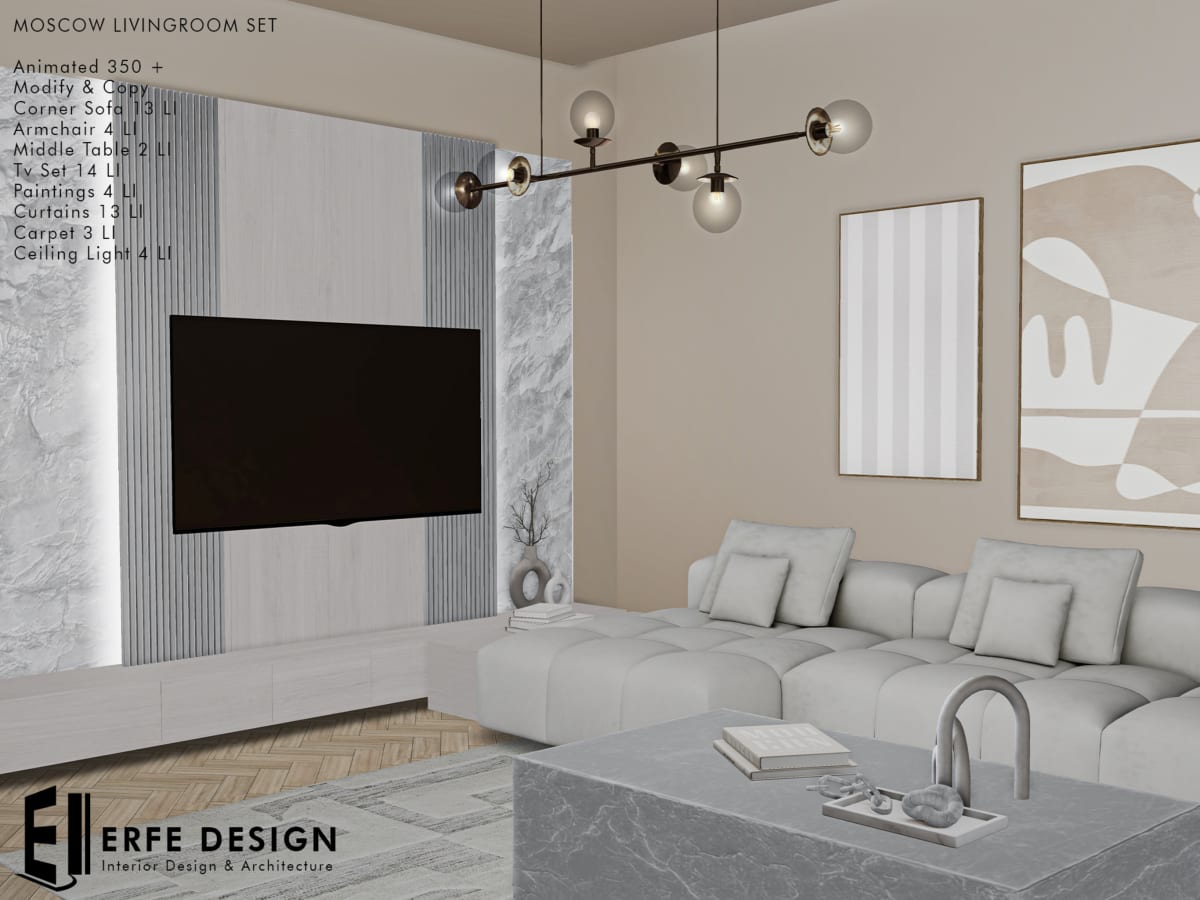 Moscow Livingroom Set PG 9pcs 5