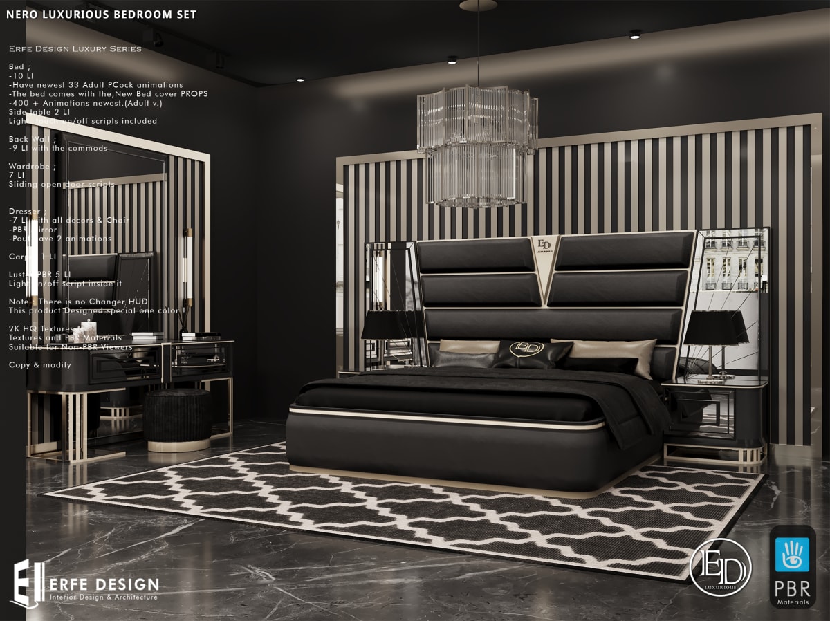 Nero Luxury Bedroom Set PG   PBR 4