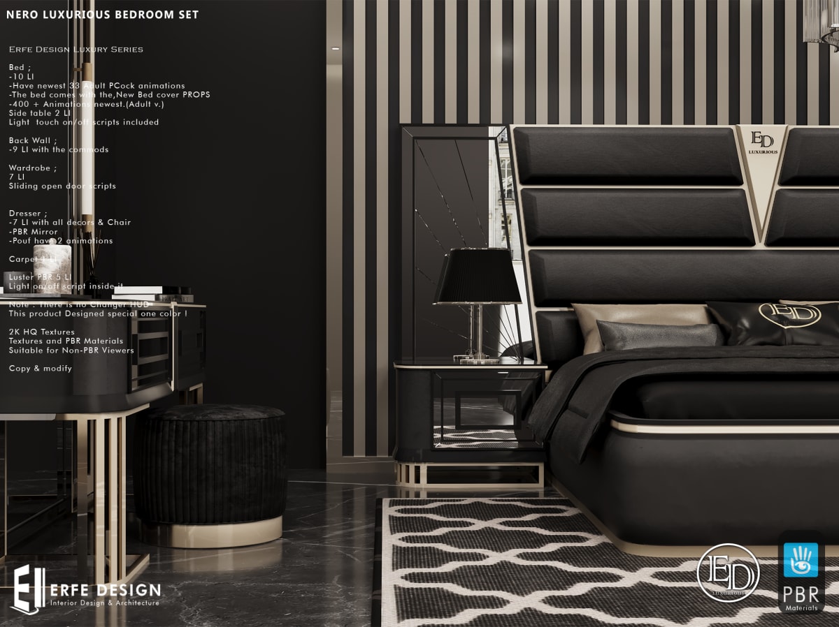 Nero Luxury Bedroom Set PG   PBR 5