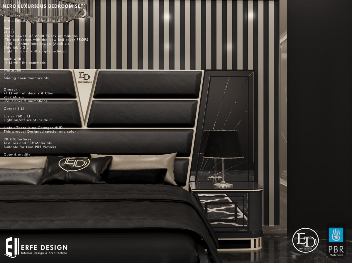 Nero Luxury Bedroom Set PG   PBR 6
