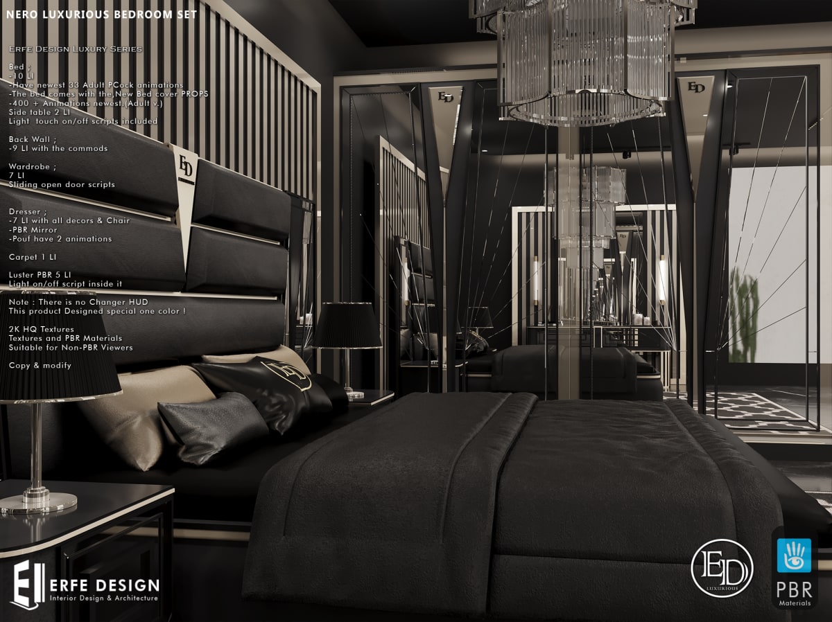 Nero Luxury Bedroom Set PG   PBR 7