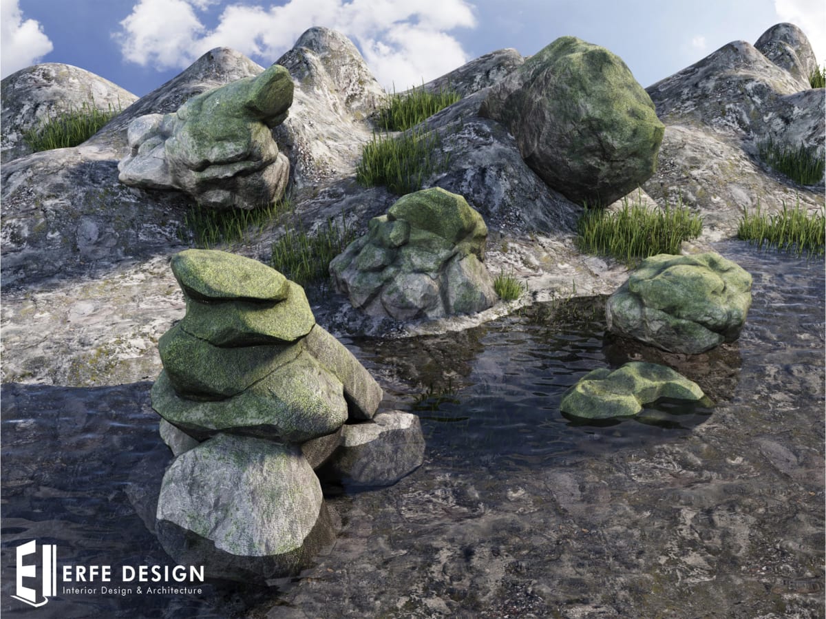 Rock Mossy 12 Pieces 2