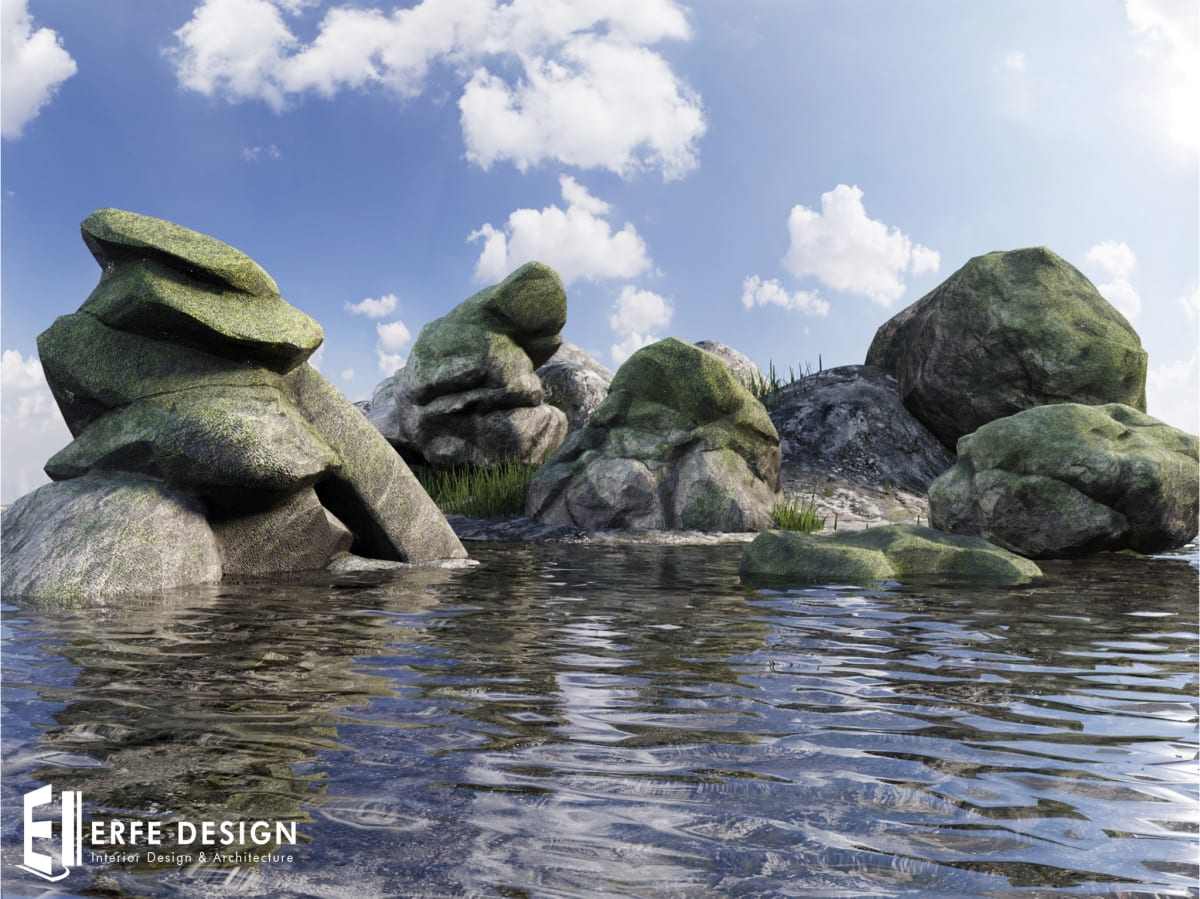 Rock Mossy 12 Pieces