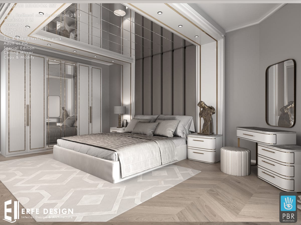 Olympus Bedroom Set PG  PBR &amp; NonPBR 2