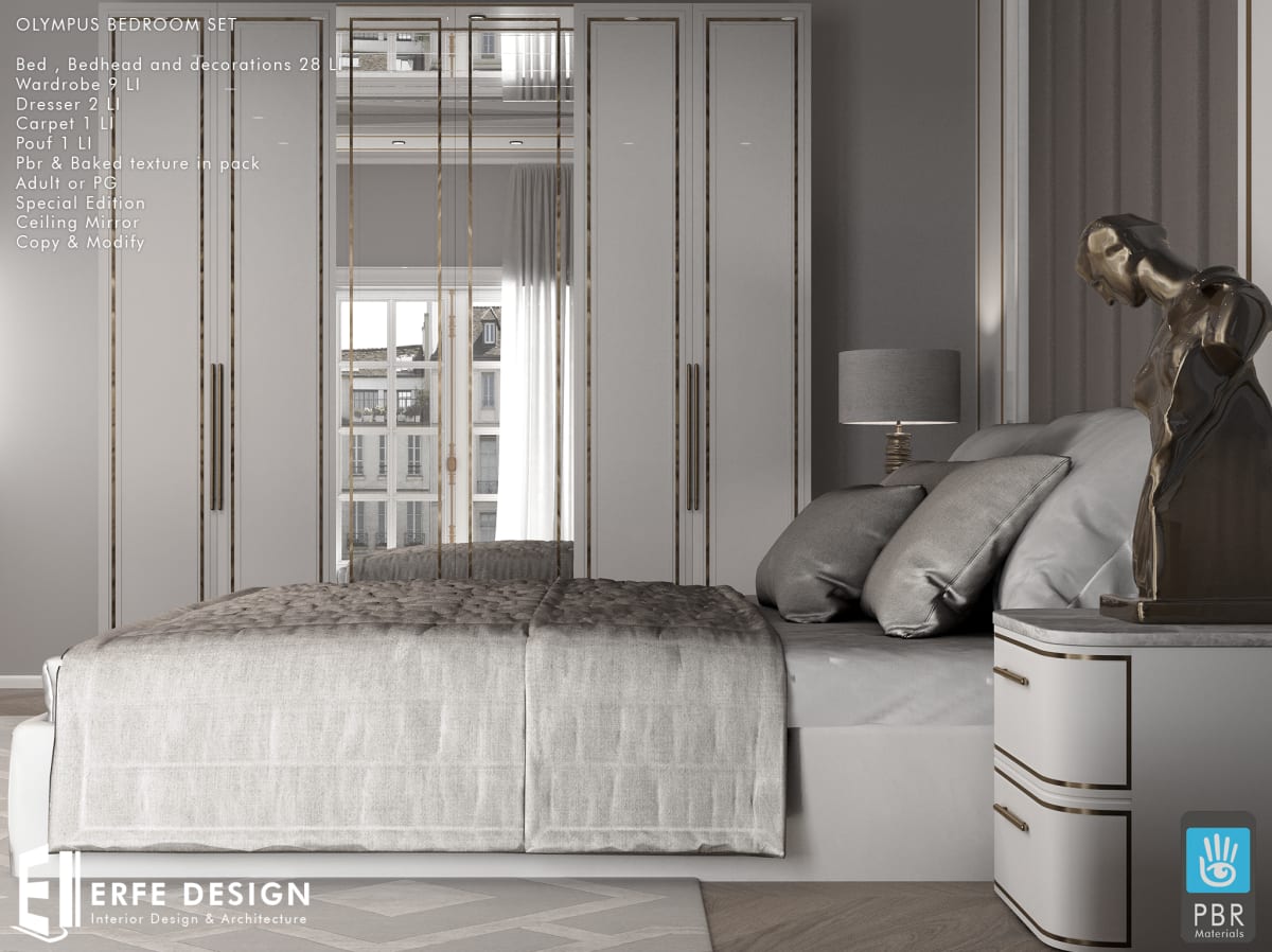 Olympus Bedroom Set PG  PBR &amp; NonPBR 3
