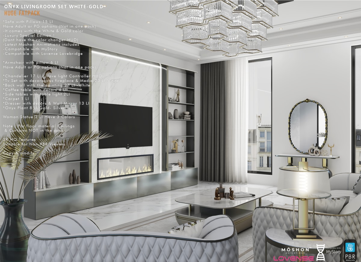 Onyx Livingroom Set WHITE - PG 3