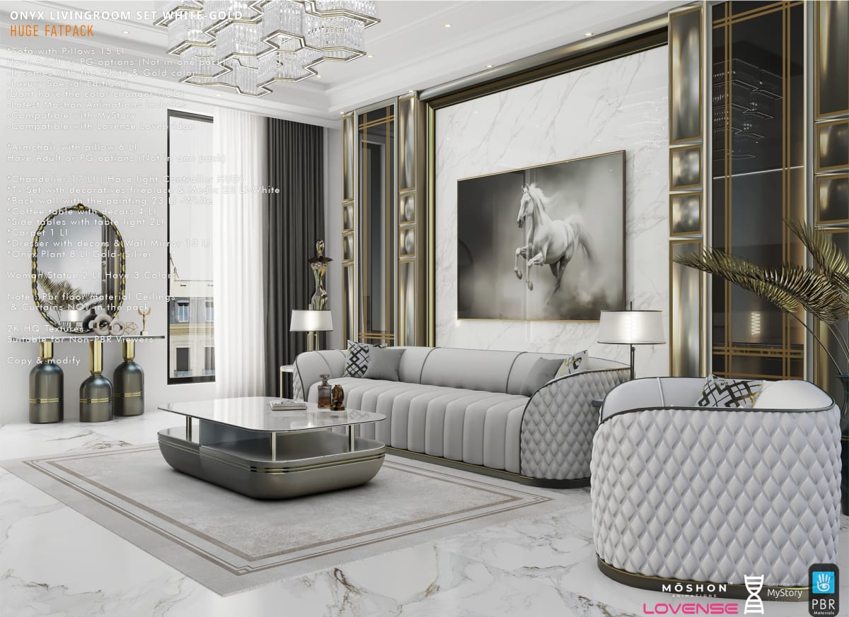 Onyx Livingroom Set WHITE - PG 2