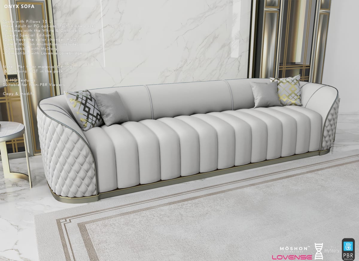 Onyx Sofa 15 LI WHITE - PG