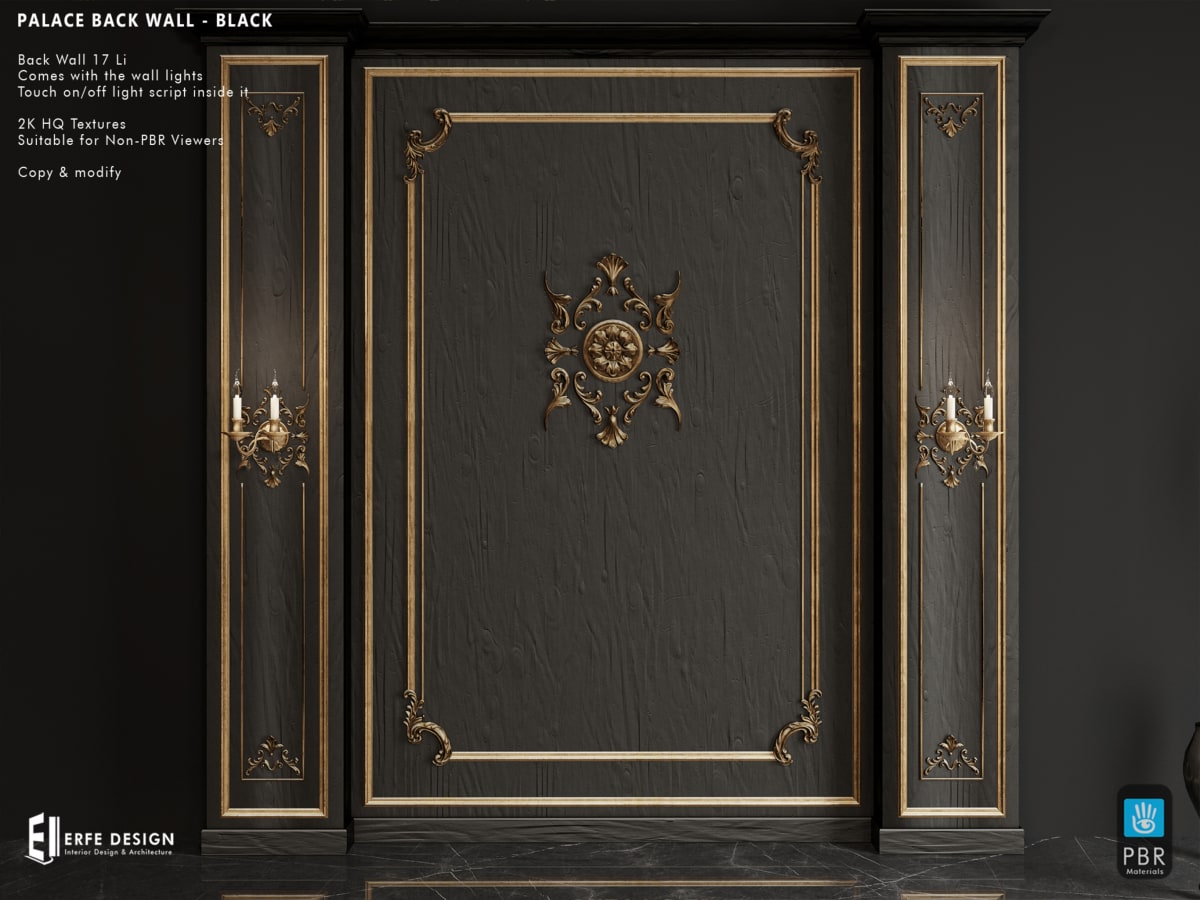 Palace Bedroom Set PG  BLACK 6
