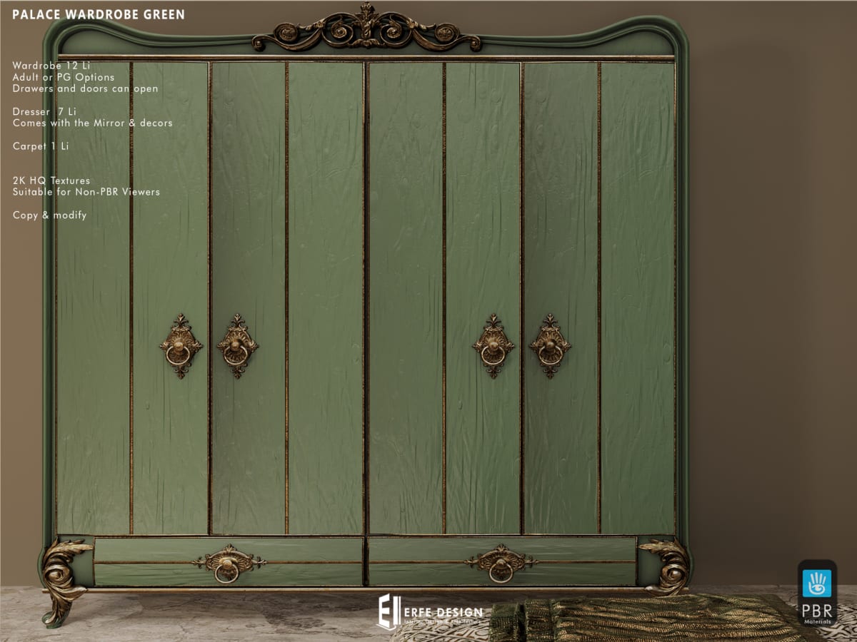 Palace Bedroom Set Adult GREEN 5